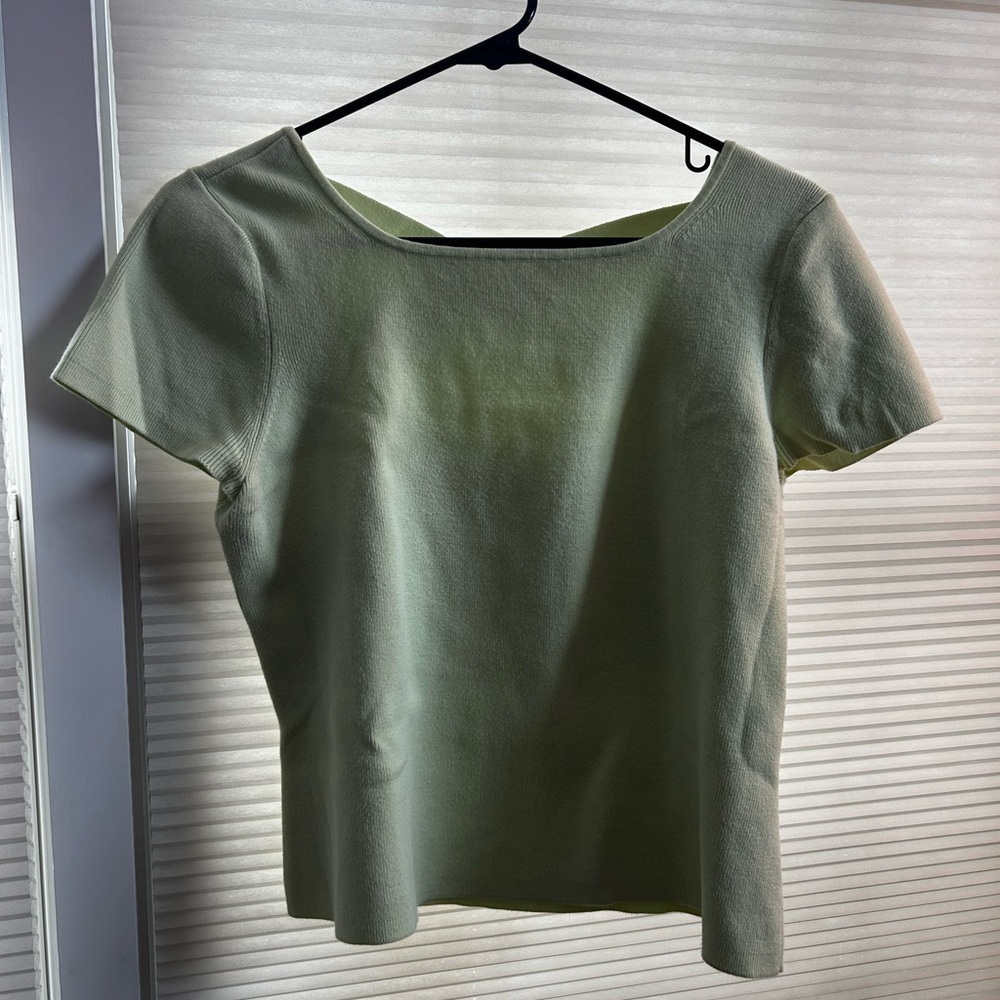 Talbots Hint of Mint Cross-back Top